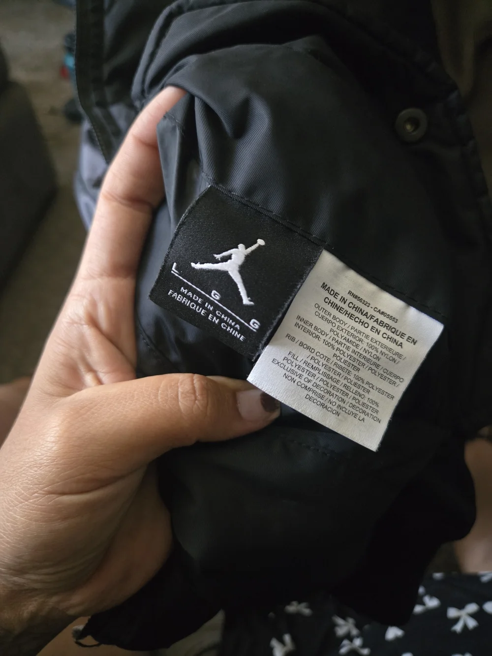 Jordan Black Bomber Jacket for Men